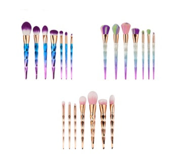 Diamond, 7 makeup brushes, makeup tools, Diamond Makeup Brushes