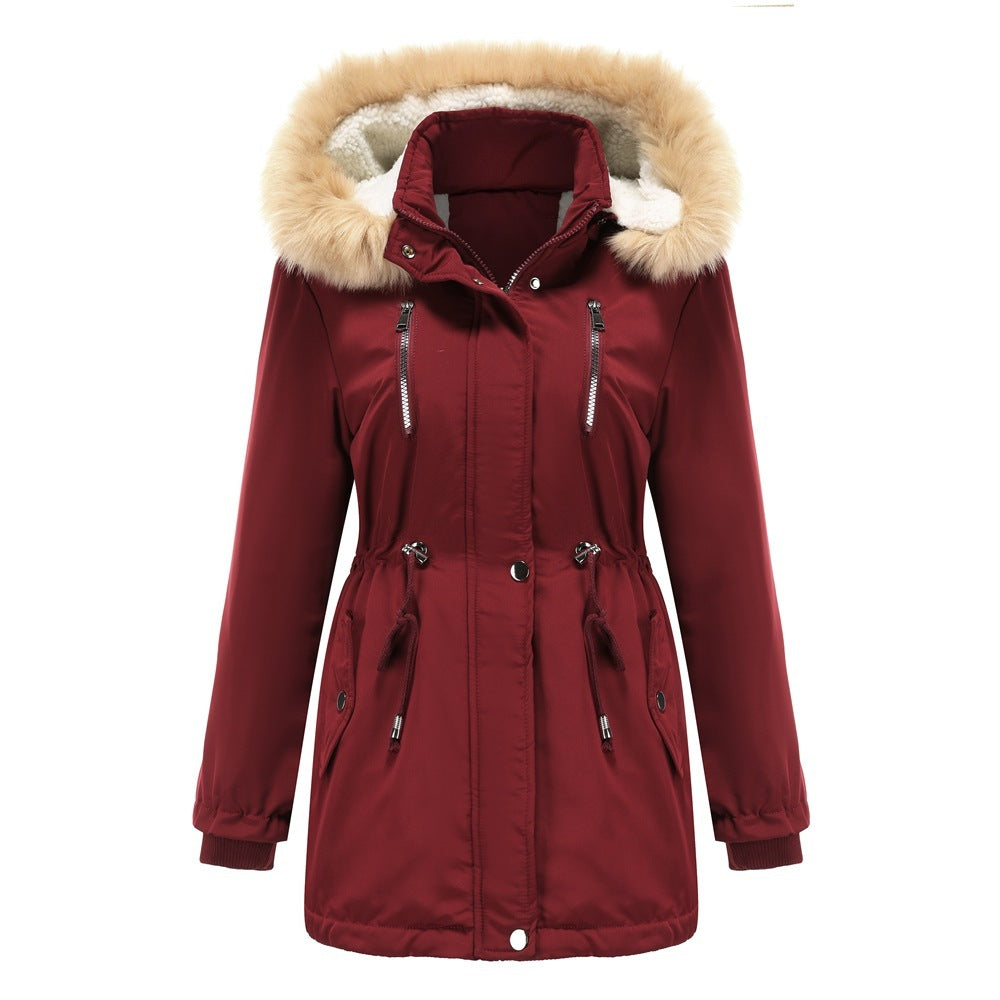 EXO, Winter Coat Detachable Hooded Feece Jacket for Women