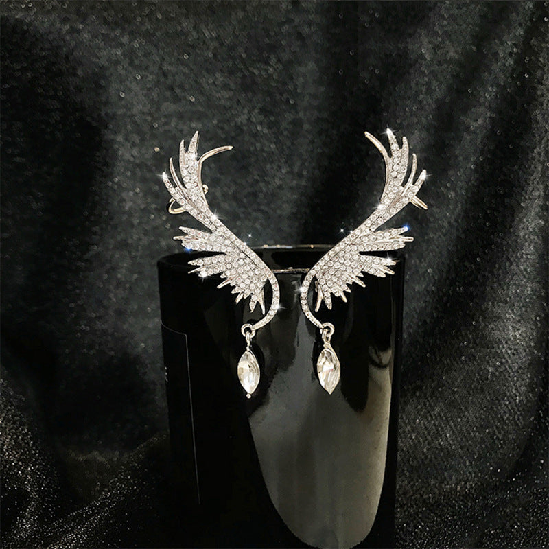 Wings, Silver Post Luxury Angel Wing Earrings