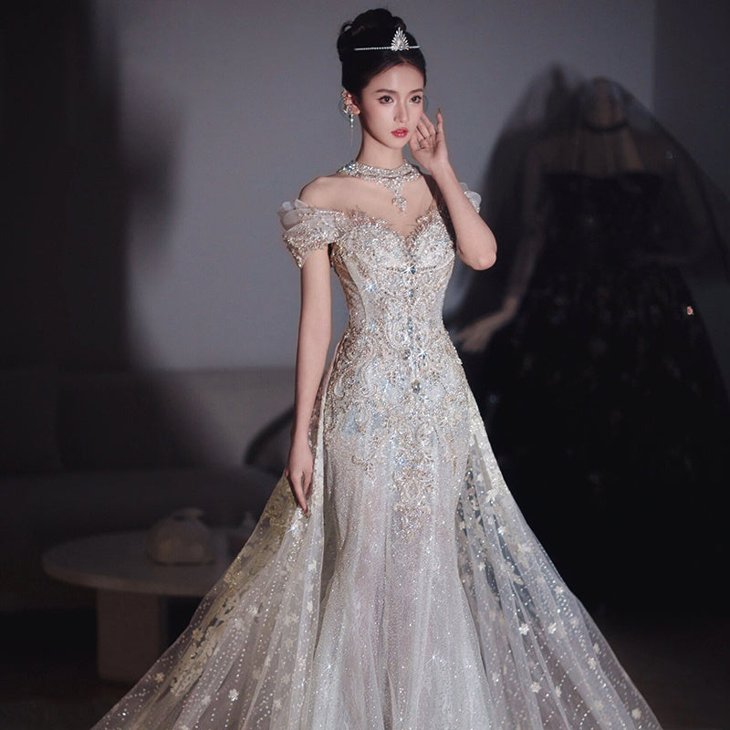 Audrey, Fishtail Light Weight Wedding Dress Bridal Event Gown