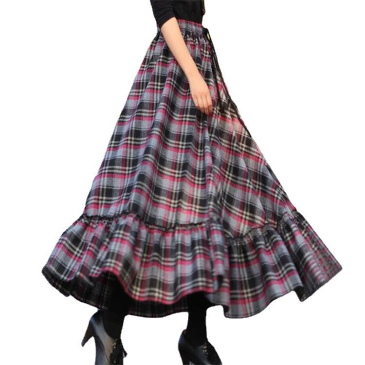 Sweet Plaid Skirt For Women