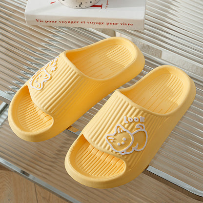 Cute Cat, Women Slippers, Thick Platform Non-Slip Slides for Indoor and Outdoor