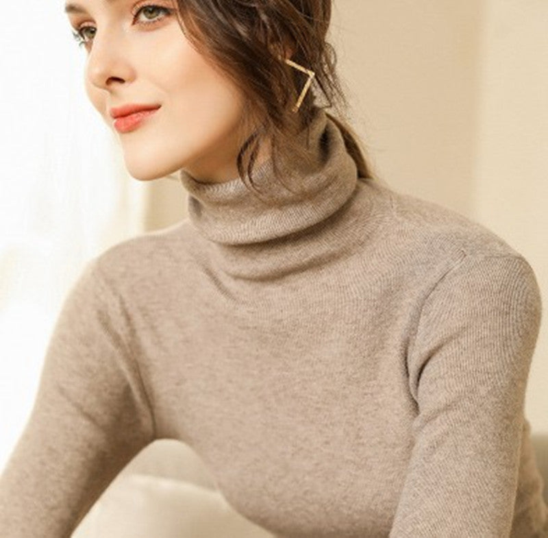 SLB High Neck Cashmere Sweater Women&