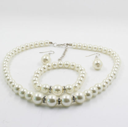 Pearlescence, Pearl Necklace, Earring and Bracelet Set,           Great for Weddings