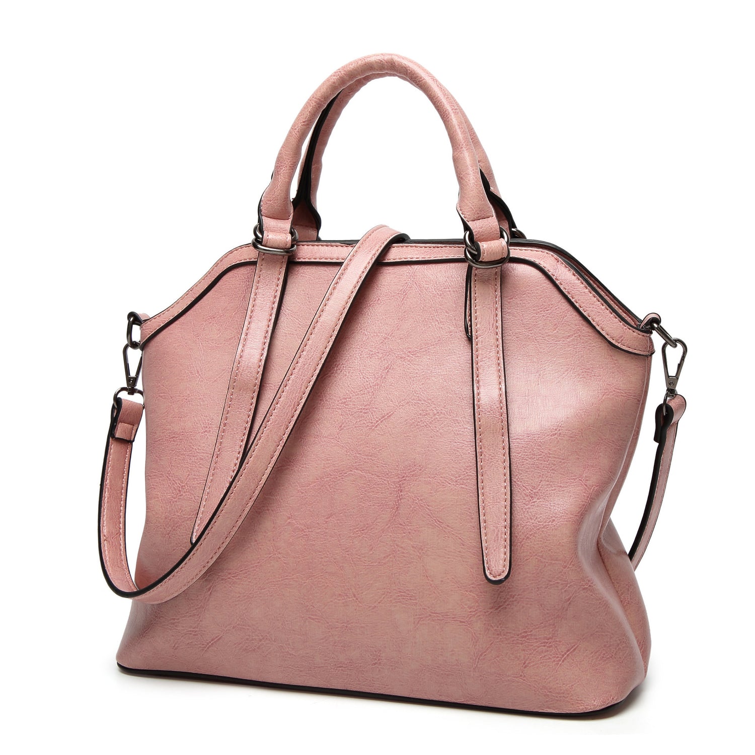 Pure and Simple, Lady Leather Grip Handbags in Rich Tones