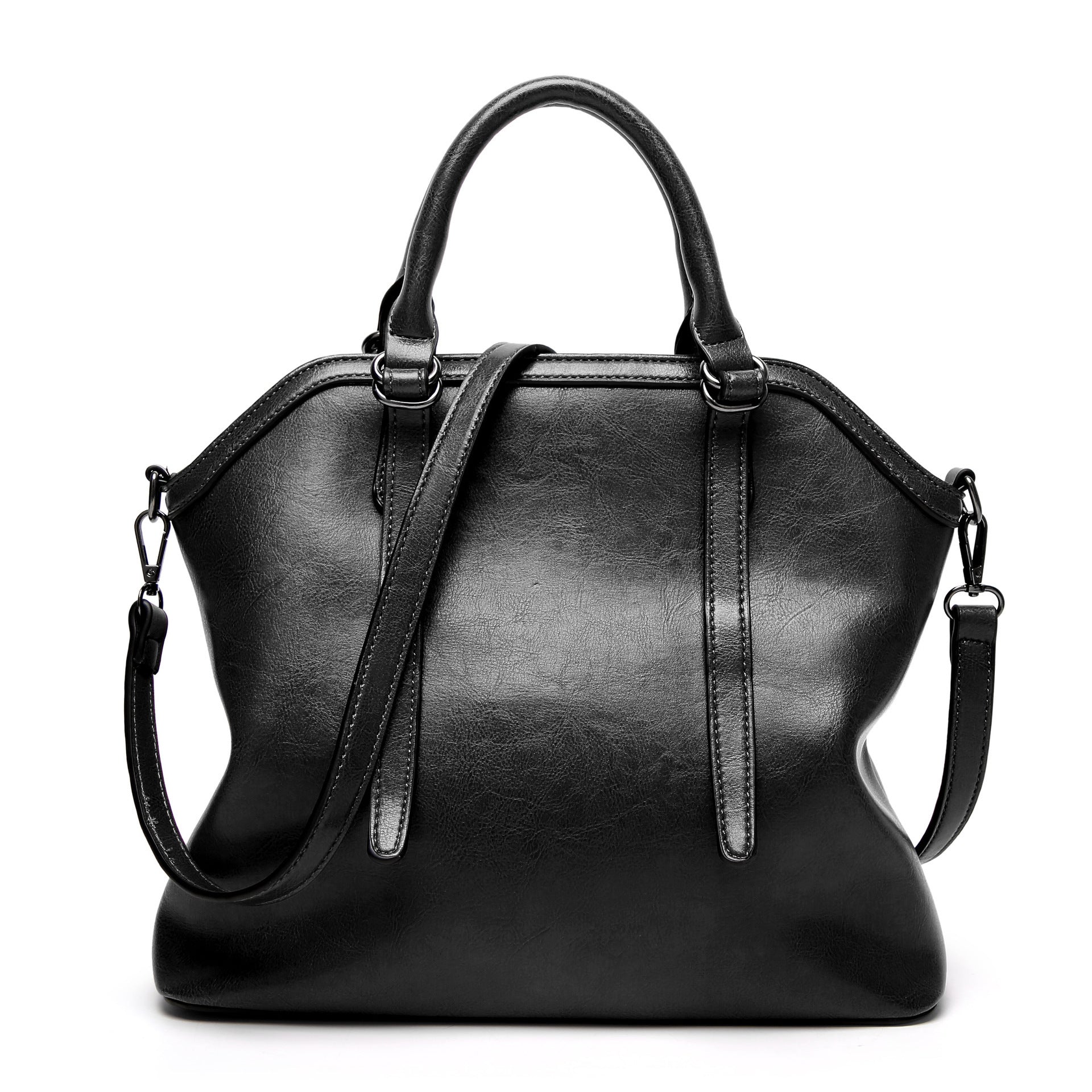 Pure and Simple, Lady Leather Grip Handbags in Rich Tones