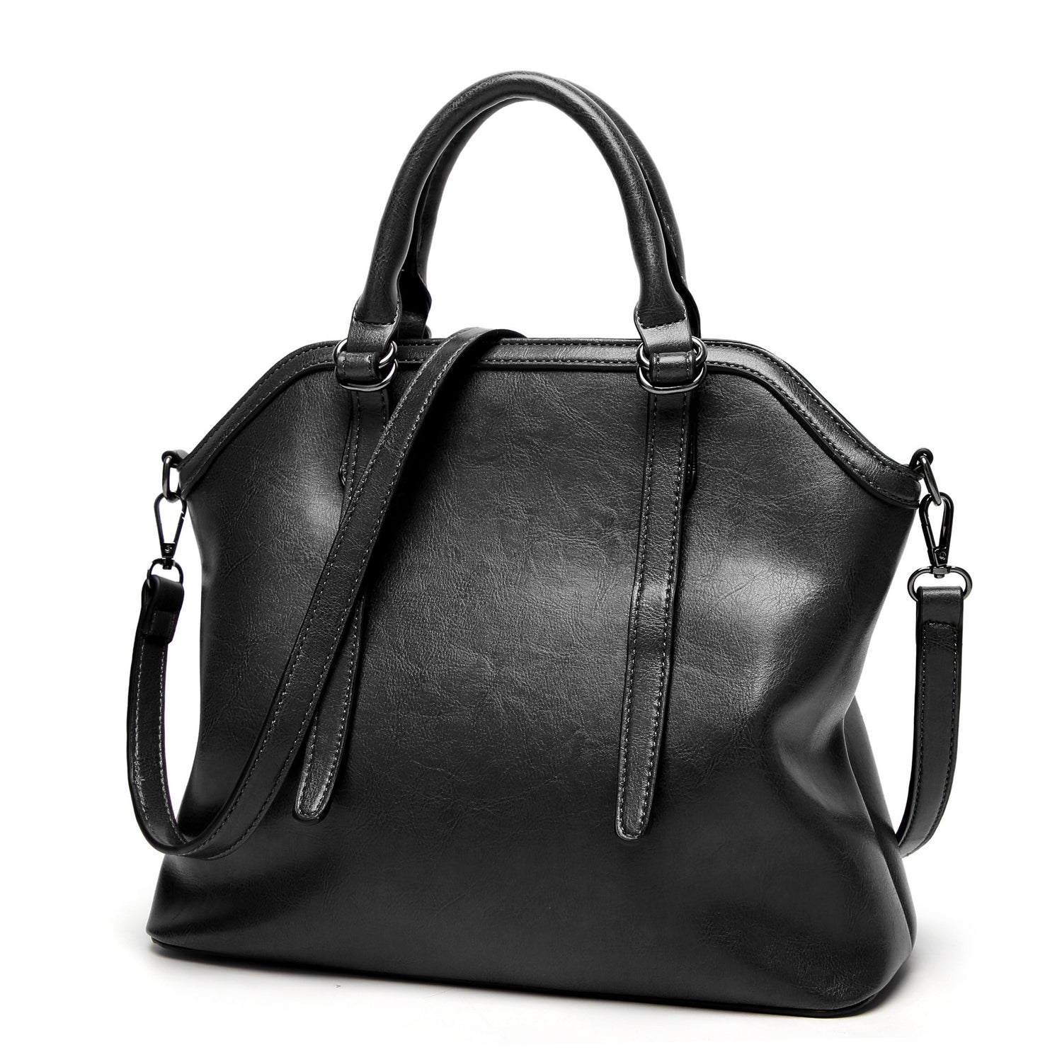 Pure and Simple, Lady Leather Grip Handbags in Rich Tones