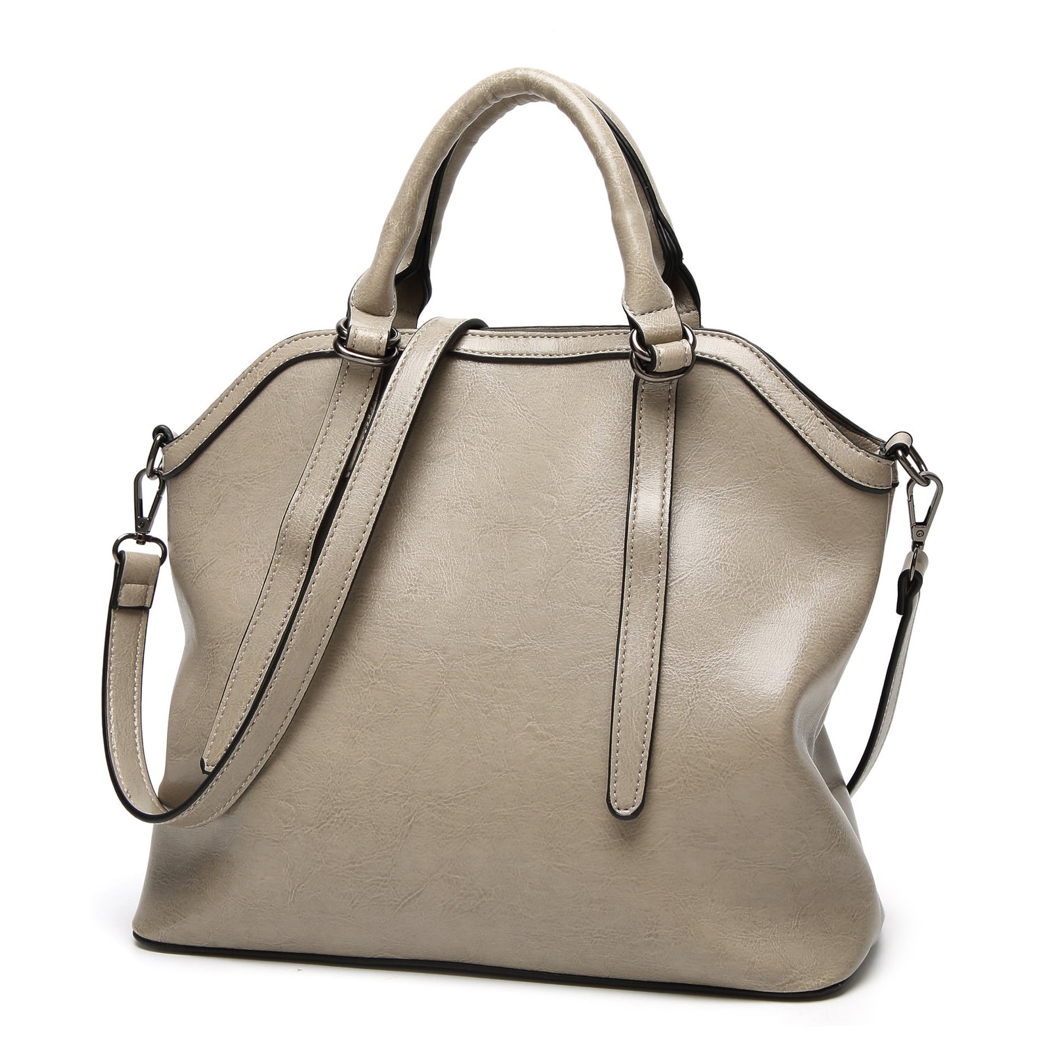 Pure and Simple, Lady Leather Grip Handbags in Rich Tones