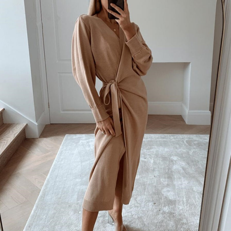 Leisure Babe, Ultimate in Stylish Comfort, V-neck Robe Dress