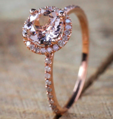 Best selling new 18K rose gold micro-inlay ring