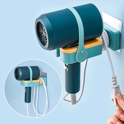 Hair Dryer Rack Toilet Wall-mounted Punch-free Woundable Multifunctional Blower Rack Bathroom Toilet Tools