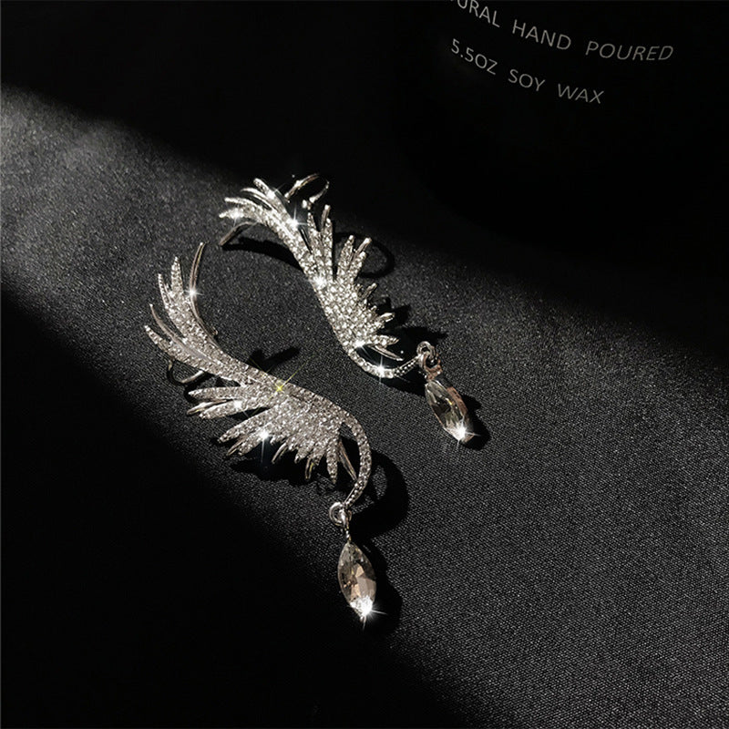 Wings, Silver Post Luxury Angel Wing Earrings