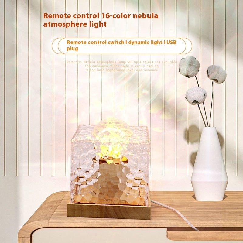 Rotating Small Night Lamp Creative Bedside Ambience Lighting