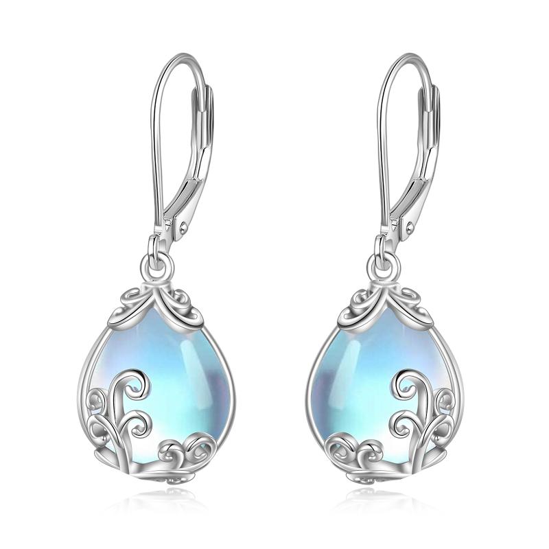 Filigree Teardrop, Drop Dangle Earrings with Leverback, Gifts for Women