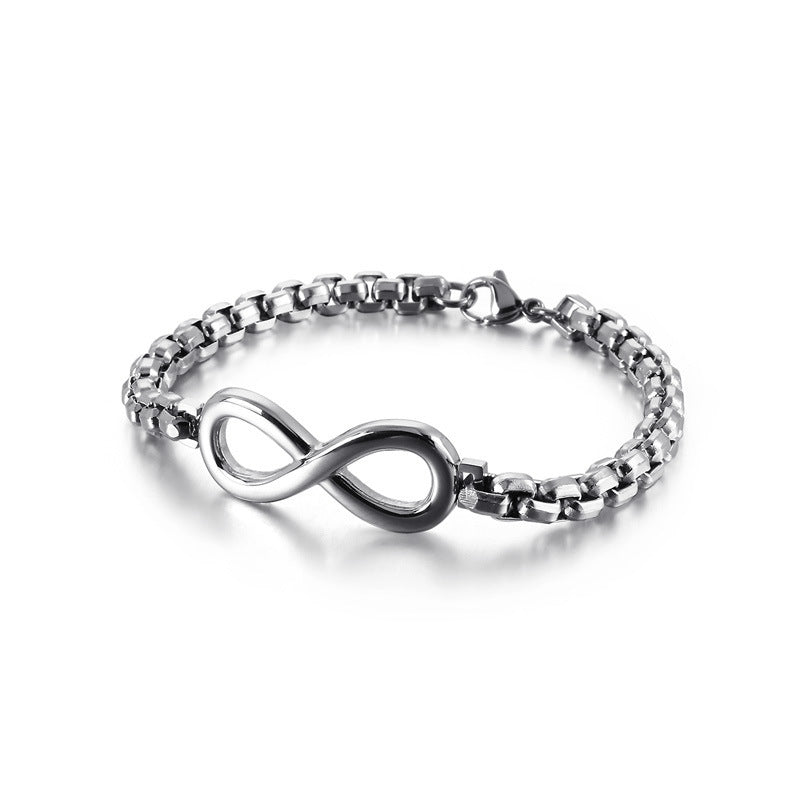 Eight, Stainless Steel Eternity Jewelry (The figure 8 represents Never Ending and New Beginnings)