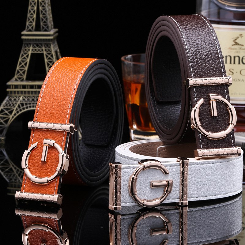 G Belt, Ladies Luxury Genuine Leather G Buckle Belt in Designer Colors, Wardrobe Staple