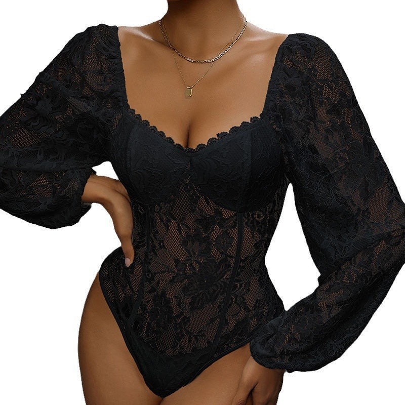 Marilyn, Slim Fit Integrated Cloth Sexy Lace Stitched Bodysuit