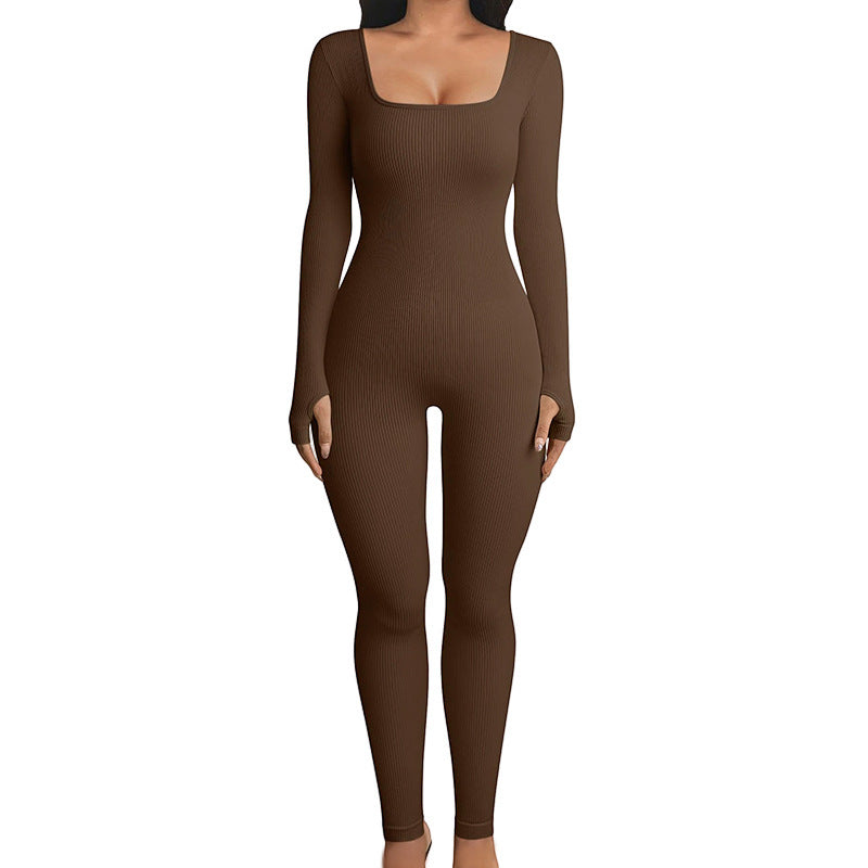 Contours, Seamless Jumpsuit, Long Sleeve Jumpsuit, Shapewear, Sports Jumpsuit Bodysuits