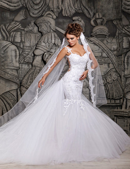 Princess, Simple Elegance Lace Mermaid Wedding Dress