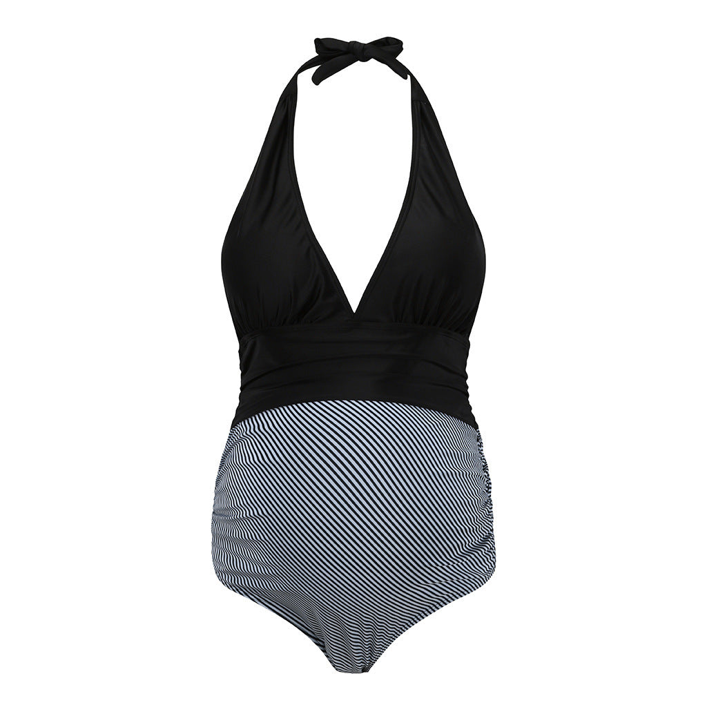 SCOONER, European And American High Elastic One-piece Maternity Swimsuit