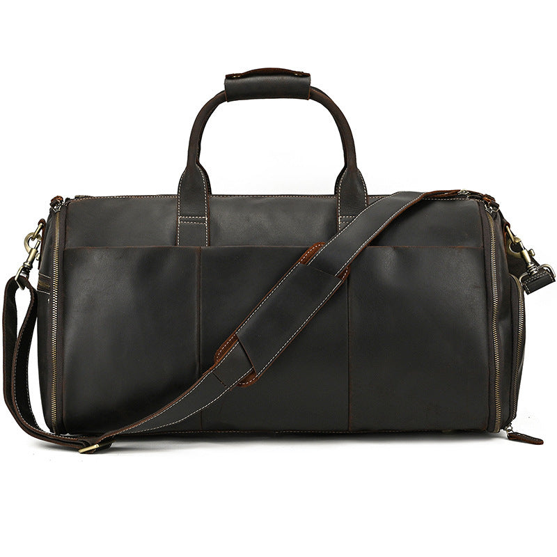 Vintage Leather, Travel Bag Multifunctional Leather Duffle Bag