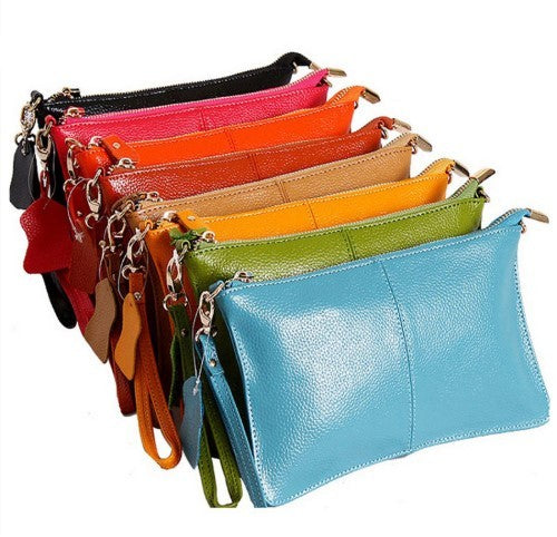 Grab and Go, Lady Cowhide Clutch in Fashion Colors, Perfect for Dinner or Leisure   Outing