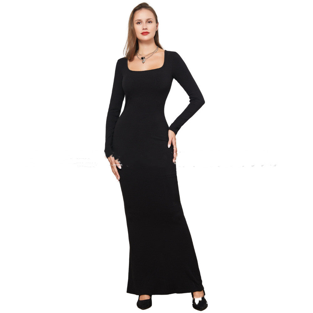 Two-In-One, Double-Layer Built in Shapewear, Long Sleeve Figure Loving Dress for Women