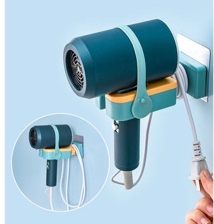 Hair Dryer Rack Toilet Wall-mounted Punch-free Woundable Multifunctional Blower Rack Bathroom Toilet Tools