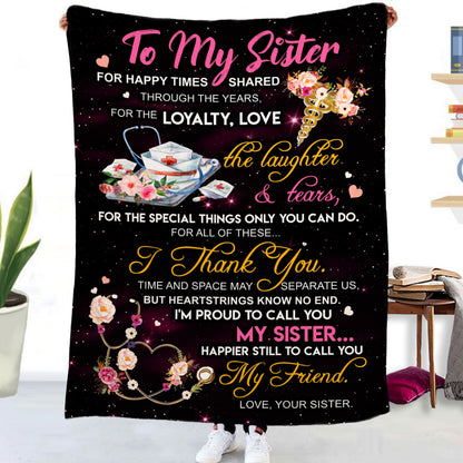 Sister Series, Double-sided Flannel Blankets, Send with Love to Those Who are Your Sister at Heart!