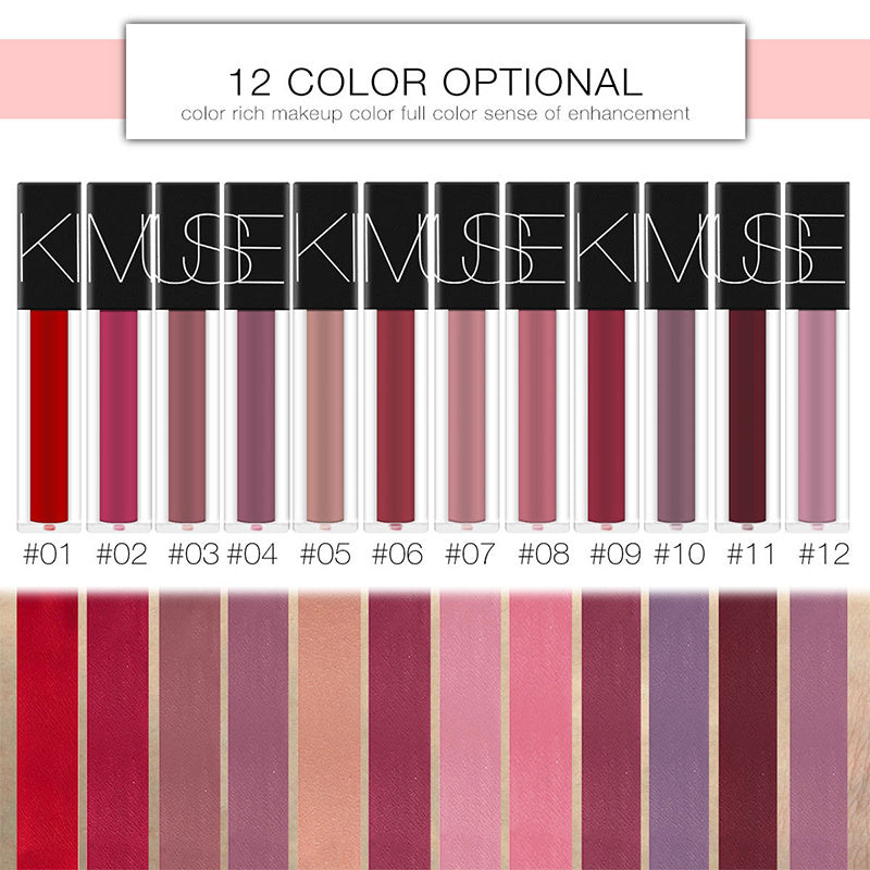 KIMUSE Makeup, Matte Smooth Lipstick,  Liquid Lipstick Matte Waterproof