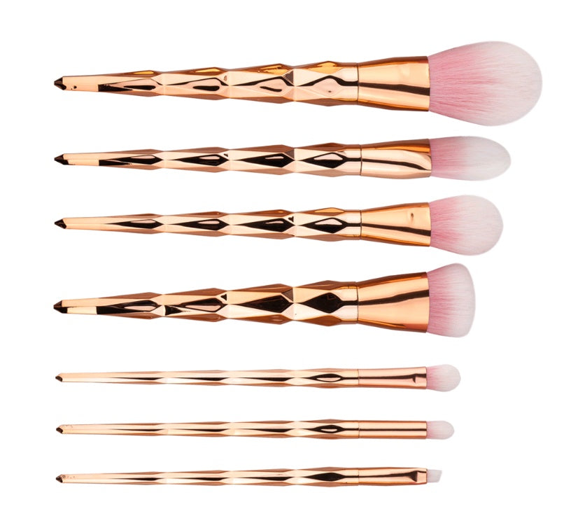 Diamond, 7 makeup brushes, makeup tools, Diamond Makeup Brushes