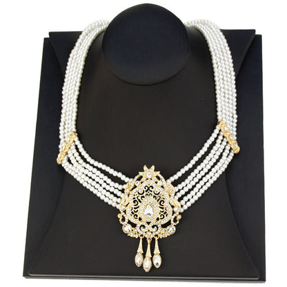 Ethnicity, Morocco Bridal Wedding Necklace Jewelry Set for Women