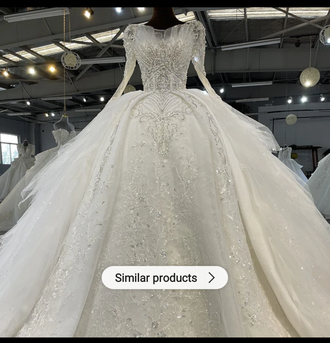 Jancember Grandeur, Women Lace Luxury White Wedding Dress Bridal Stylish Elegant Wedding Dress