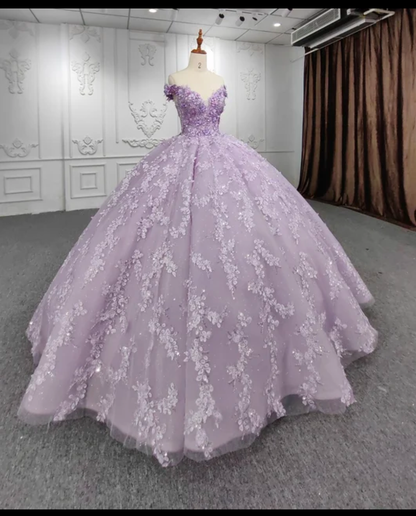 Jancember Sweetheart, Flower Sweetheart Off Shoulder Ball Gown Chapel Train Women Evening Dress