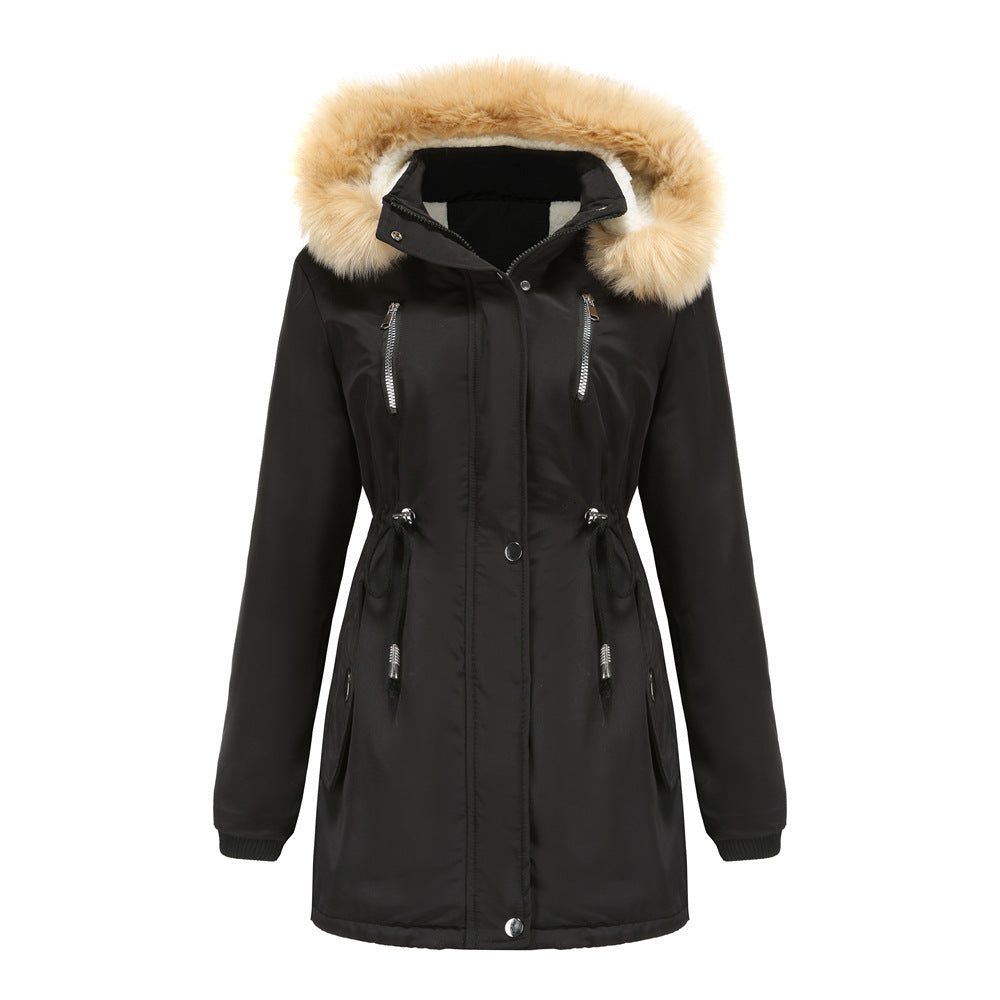 EXO, Winter Coat Detachable Hooded Feece Jacket for Women