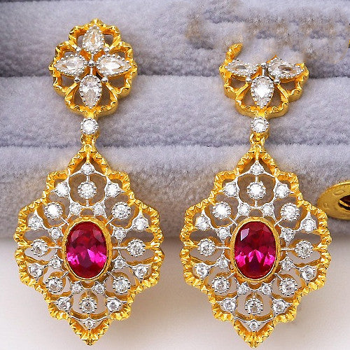 Luxury Custom 925 Silver Lace Earrings