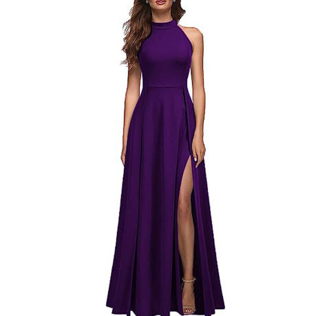 Livie, Halter Top Sleeveless Long Bridesmaid/Evening Dress (Plus Sizes)