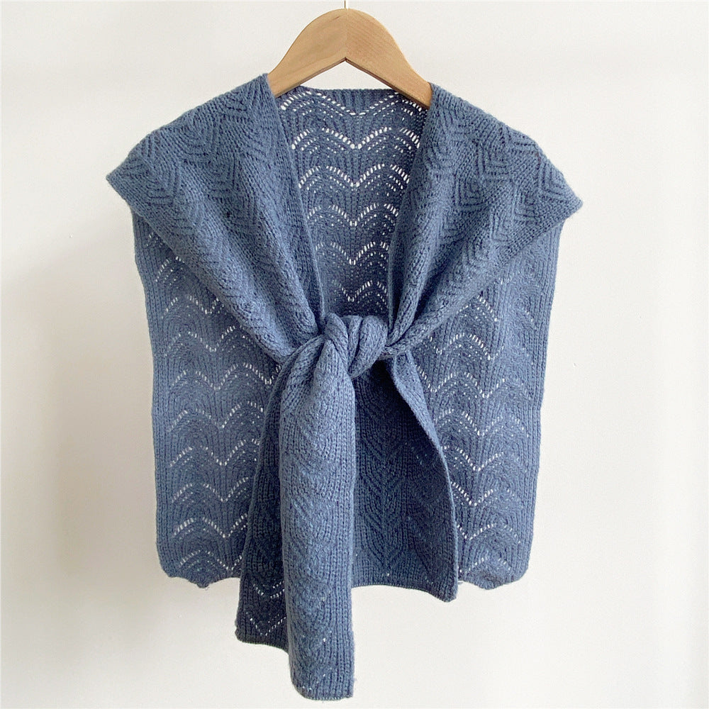 The Hamptons, Knitted Wool Sweater Scarf for Women