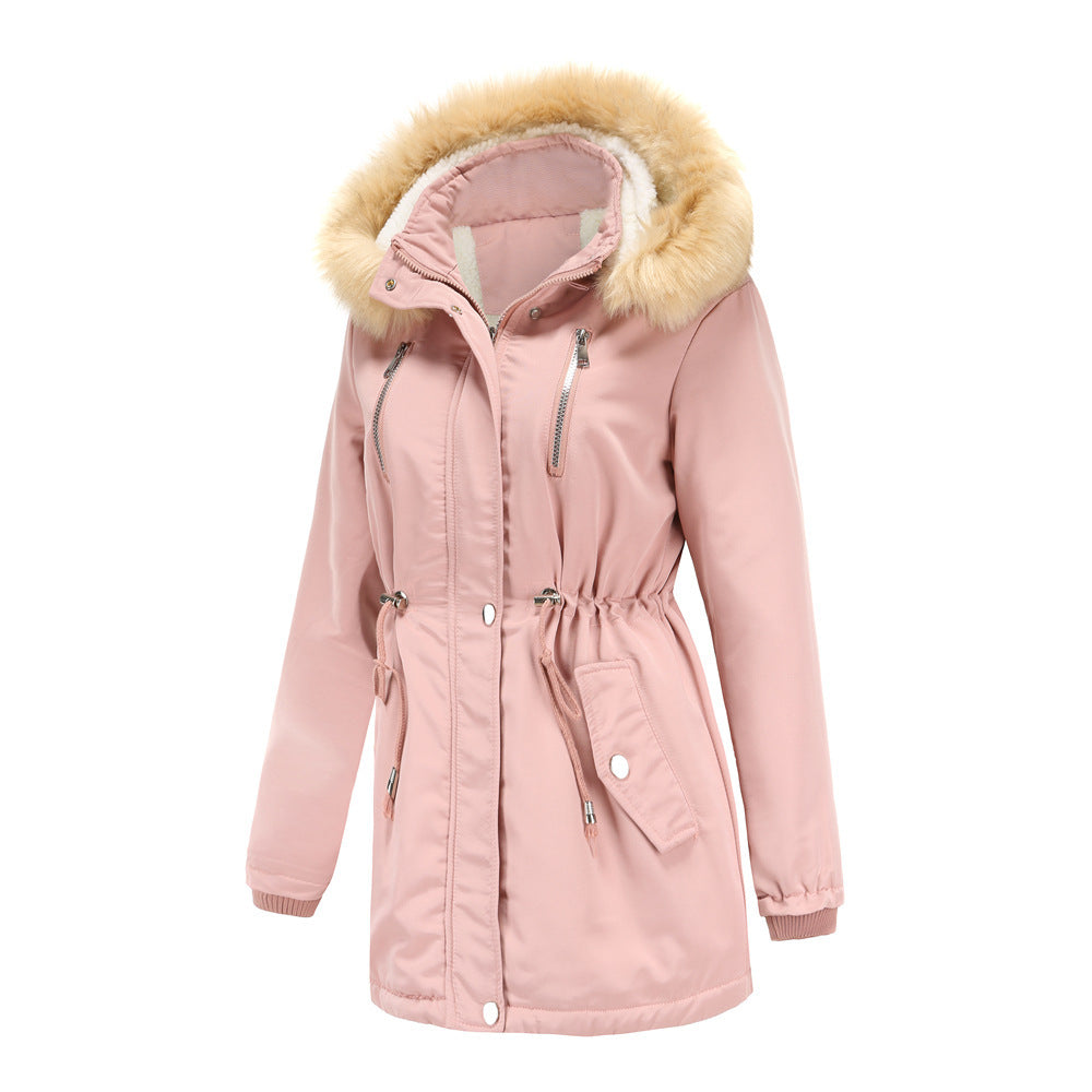 EXO, Winter Coat Detachable Hooded Feece Jacket for Women