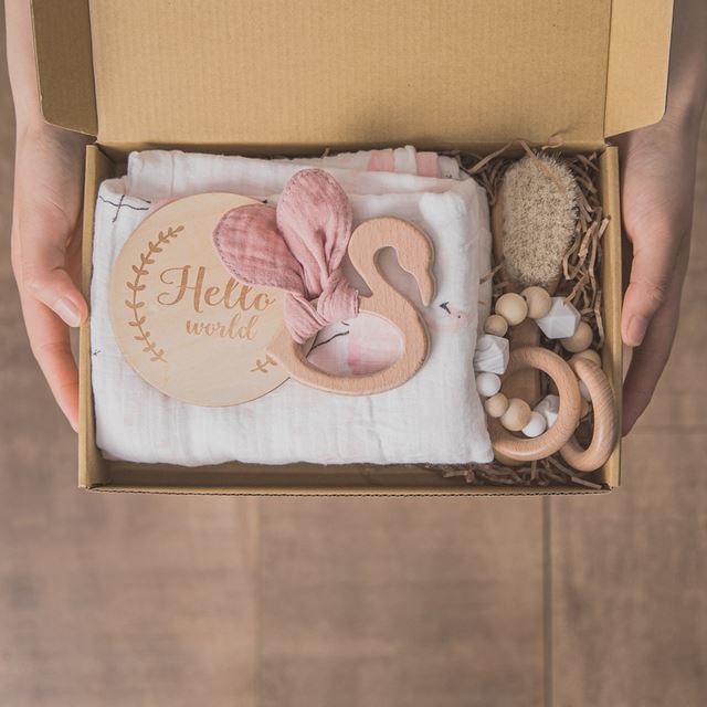 Hello World, Newborn Bath &amp; Toy Deluxe Gift Box Set