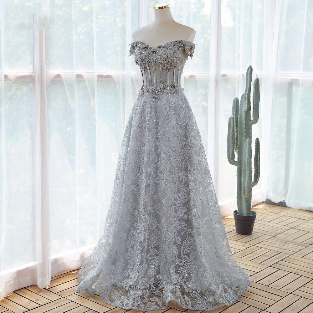 Cactus Flower, Lace Flower Corset Ball Gown