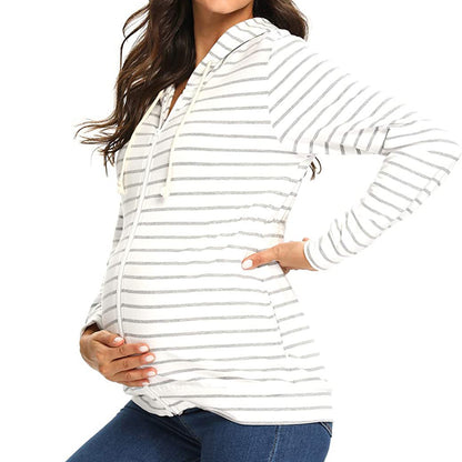 Parallel, European And American Fashion Striped Maternity Sweater