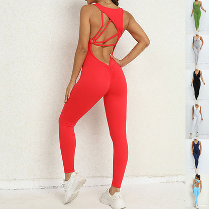 Beautiful by Design, Designer V-Neck Sleeveless Fitness Outfits/ Running Sportswear for Women