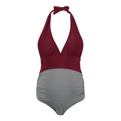 SCOONER, European And American High Elastic One-piece Maternity Swimsuit