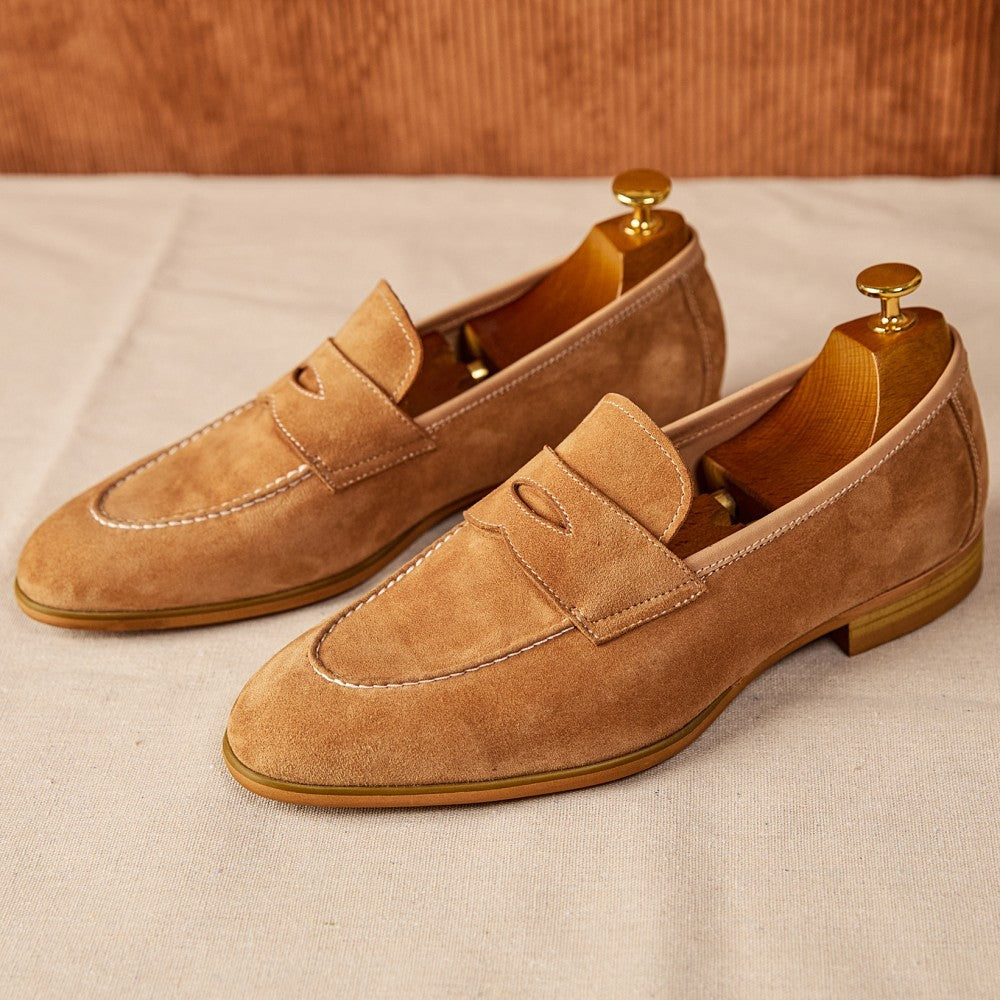 Butter, Slip-on Brown Suede Leather Shoes