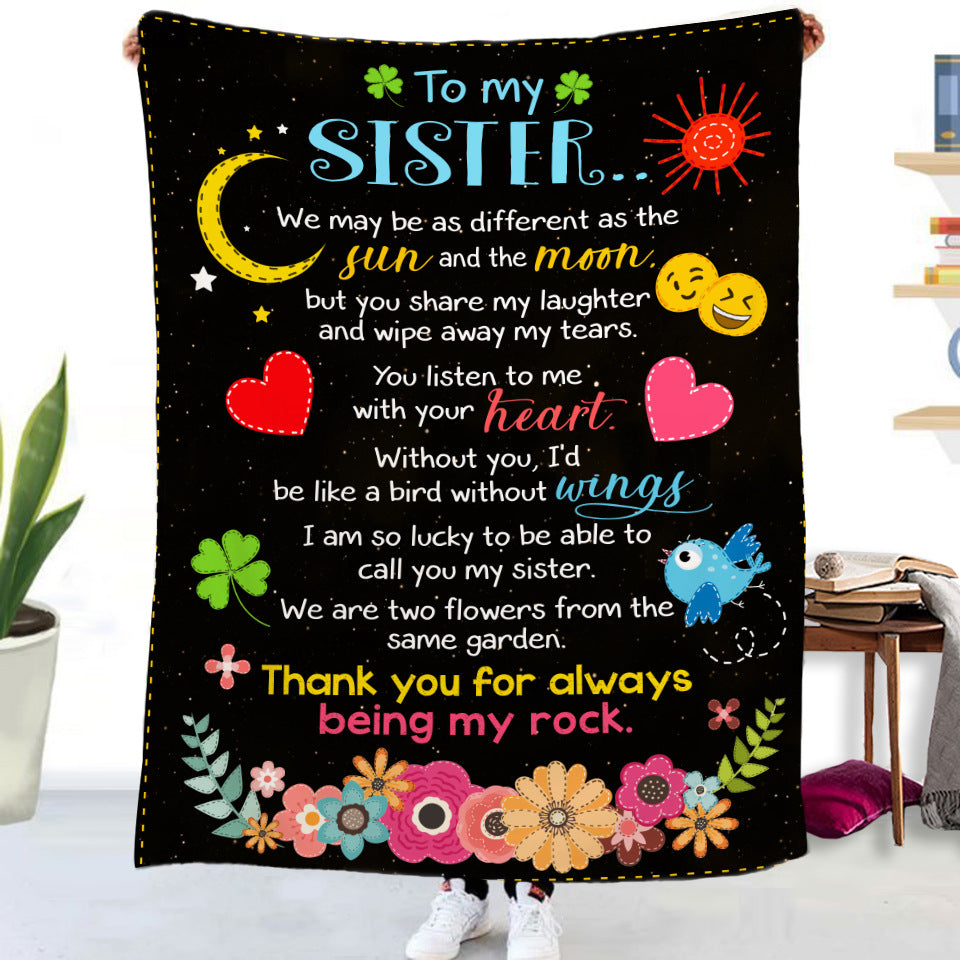 Sister Series, Double-sided Flannel Blankets, Send with Love to Those Who are Your Sister at Heart!