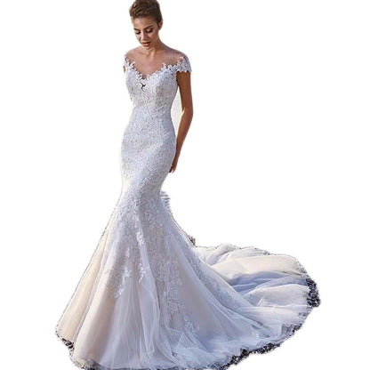 Bridal Perspective, Mermaid  Backless Lace Wedding Dress