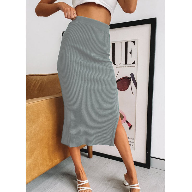 Women High Waist, Slit Skirt