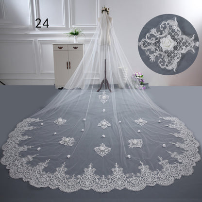 Veil Master,  Gorgeous Cathedral Length Wedding Veils in a Variety of Exquisite Designs