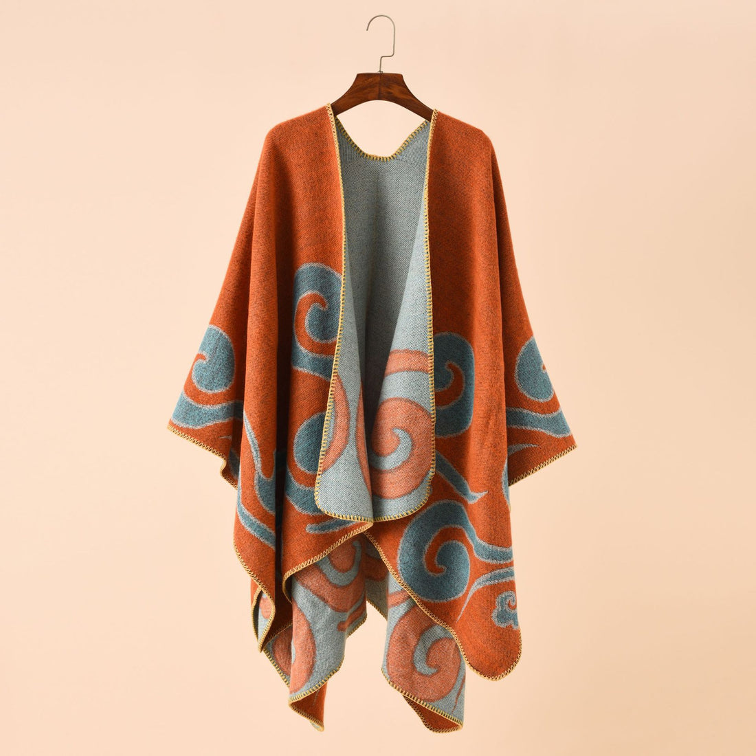 Street, Auspicious Clouds Pattern Herringbone Cashmere Women&